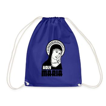 Holy Mary - Drawstring Bag - royal blue - Front