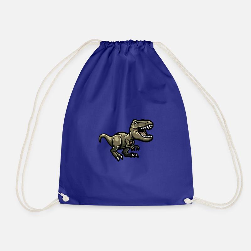 Dinosaur T-Rex Comic - Drawstring Bag - royal blue