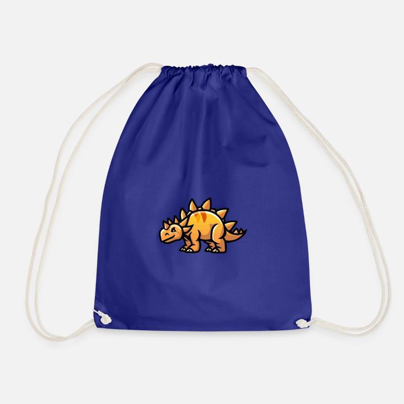 Dinosaur Stegosaurus Comic - Drawstring Bag - royal blue