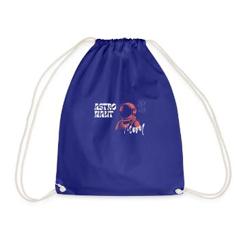 Red Astronaut: Urban Streetwear Design - Drawstring Bag - royal blue - Front