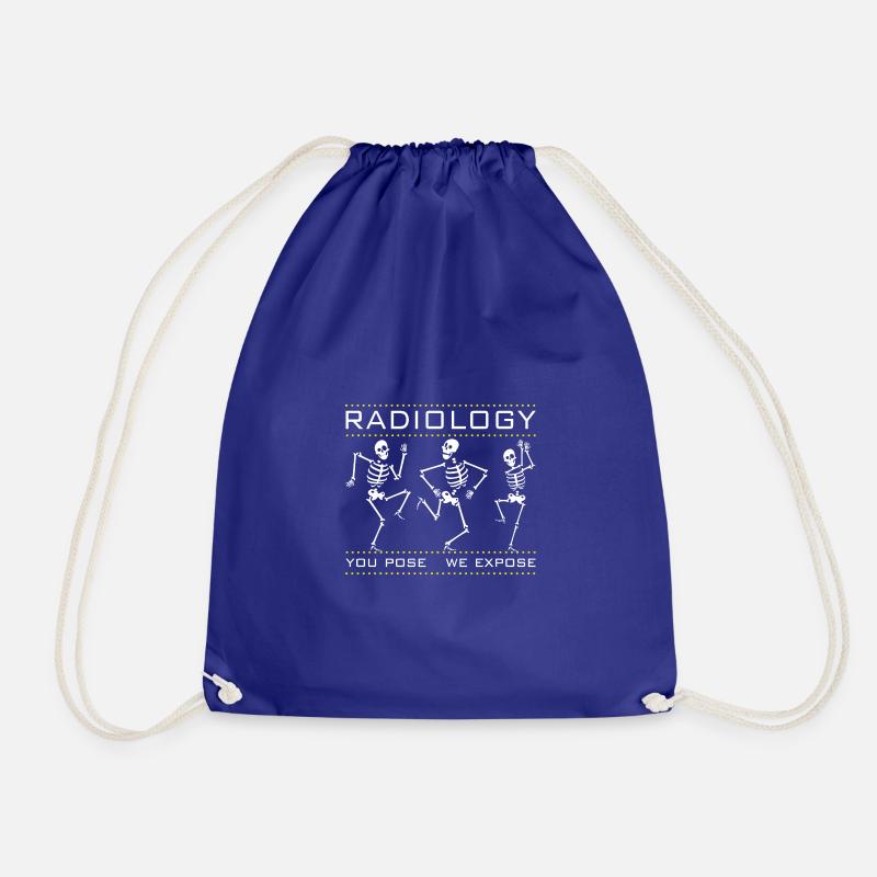 Dancing skeletons for radiologists - Drawstring Bag - royal blue