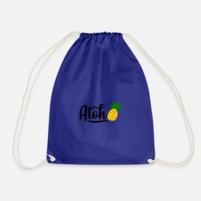 Aloha Pineapple - Drawstring Bag - royal blue