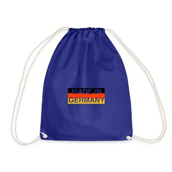 Cooles „Made in Germany“ Design für sie und ihn - Turnbeutel - Königsblau - Vorne