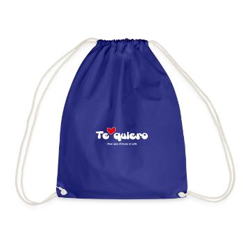 "I LOVE YOU" - Funny Quotes Couples 12 - Drawstring Bag - royal blue - Front