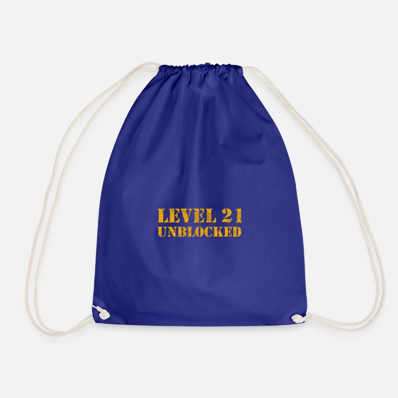 LEVEL 21 UNBLOCKED - Drawstring Bag - royal blue