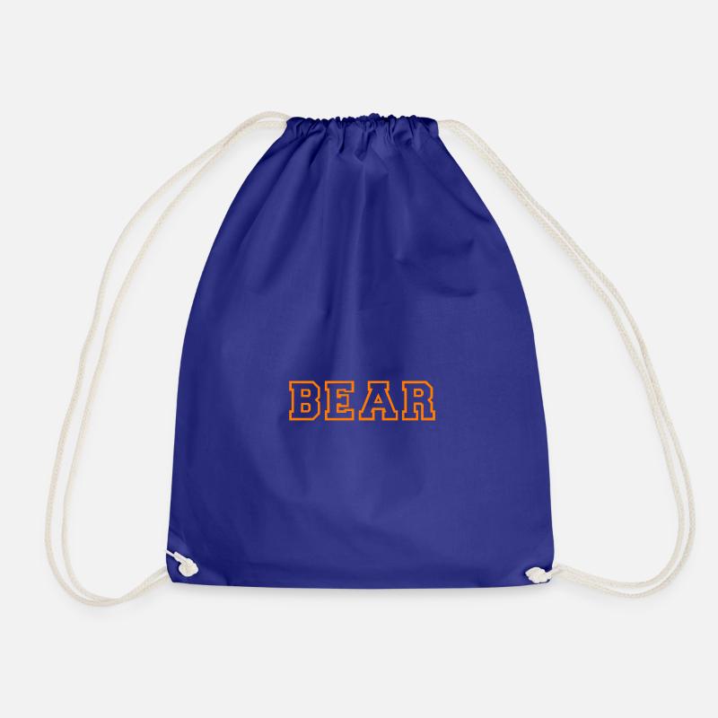 BEAR lettering - Drawstring Bag - royal blue
