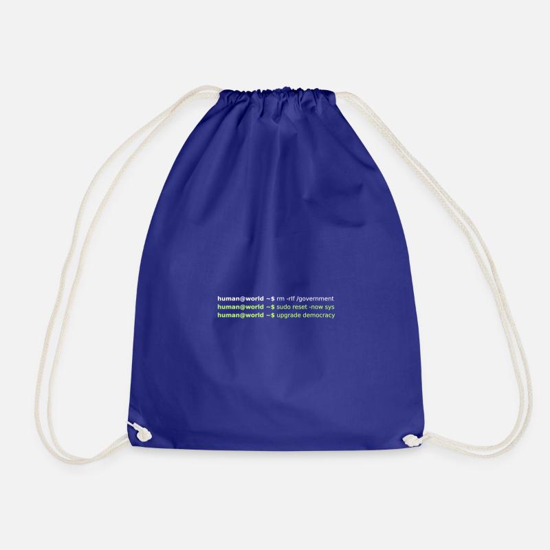 sudo reset - Drawstring Bag - royal blue