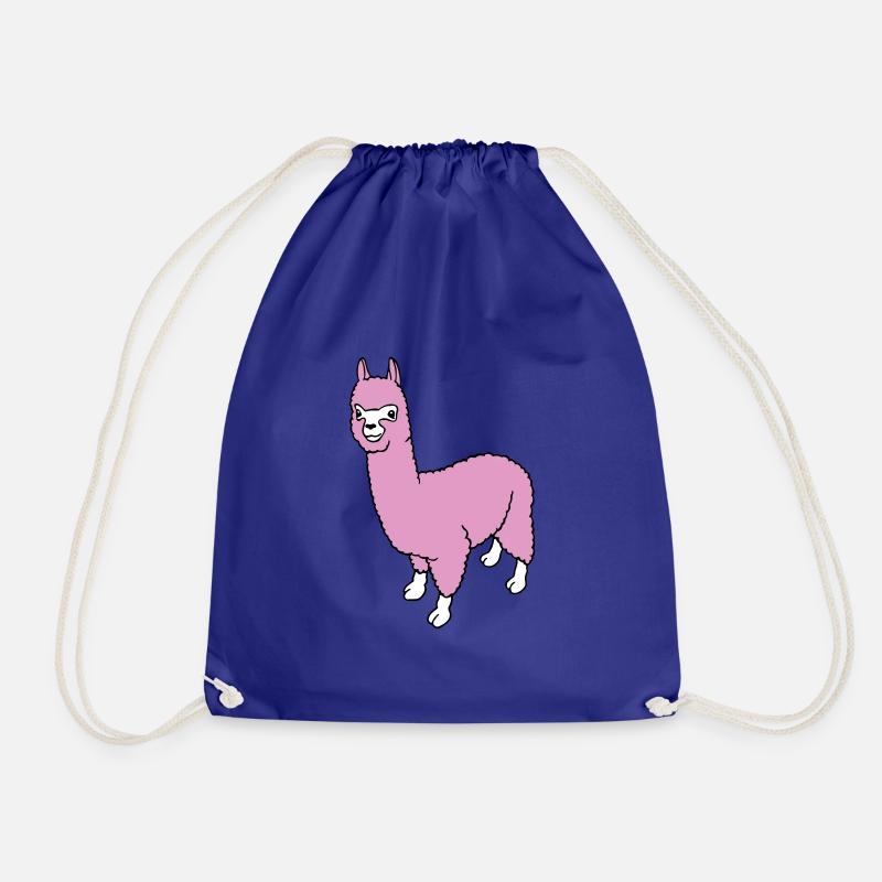 Alpaca (colors can be changed) - Drawstring Bag - royal blue