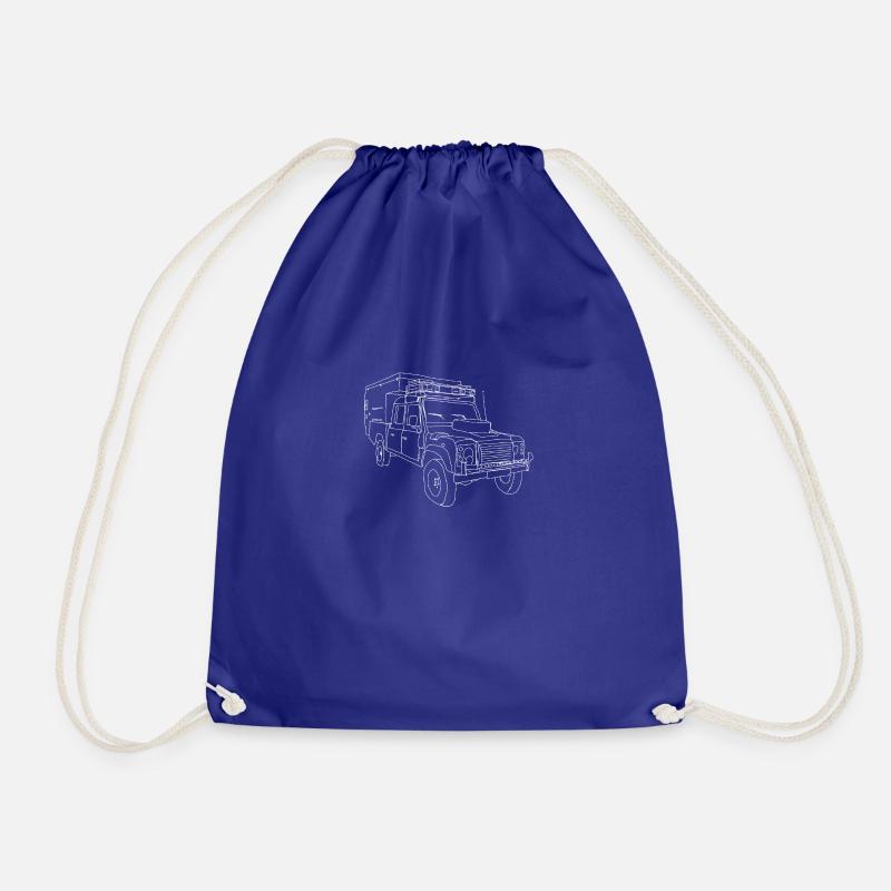 My Defender White - Drawstring Bag - royal blue