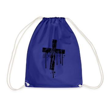 déposer des timbres graffiti rayures fissures vieux croix g - Sac de sport léger - bleu roi - Devant