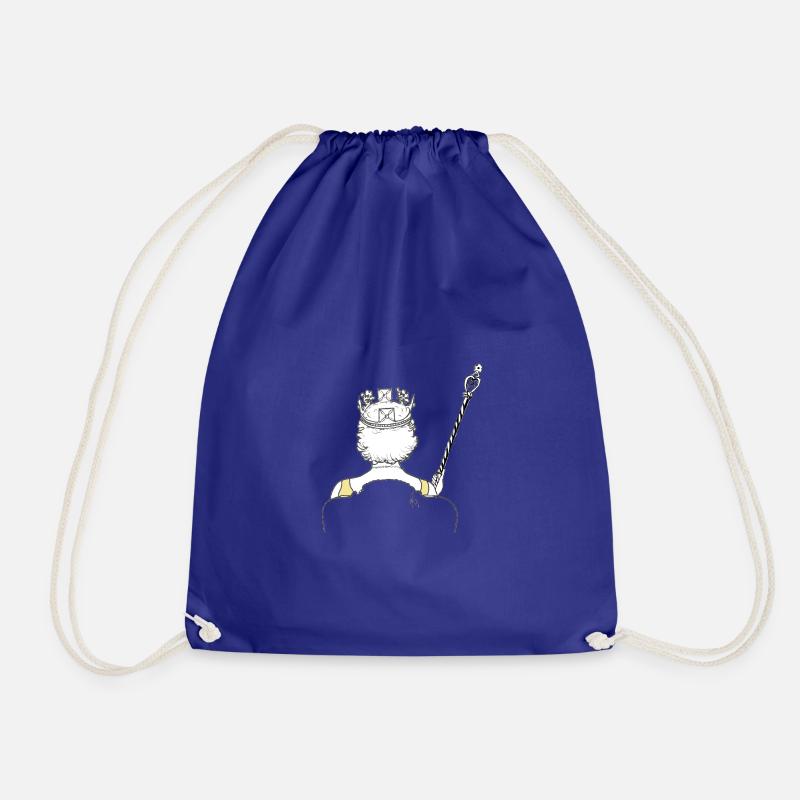 The Queen with Zepter - Drawstring Bag - royal blue