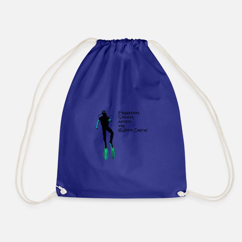 Buddy Check! - Diving Shirt - Turnbeutel - Königsblau