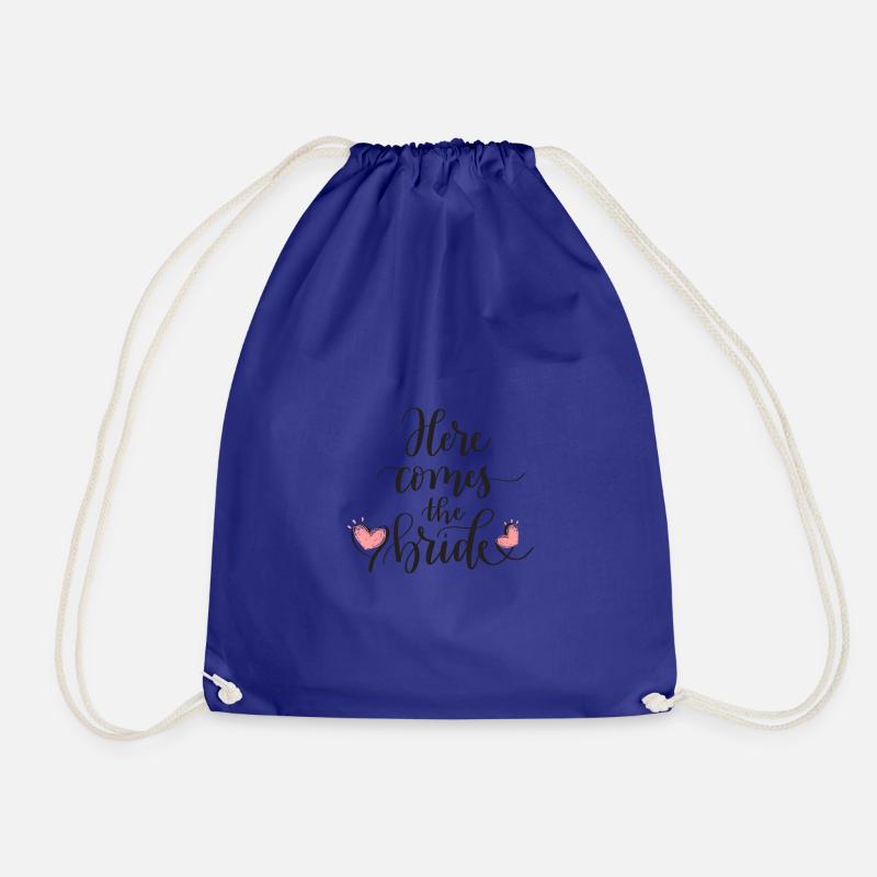 Here Comes The Bride - Drawstring Bag - royal blue