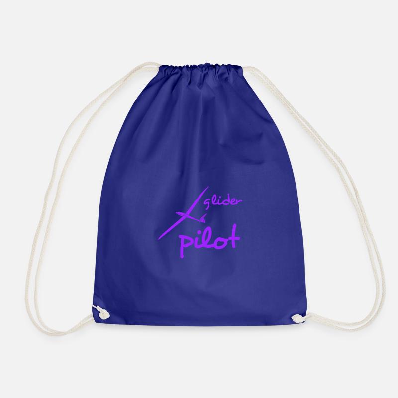 Glider Glider Gliding Glider Pilot - Drawstring Bag - royal blue