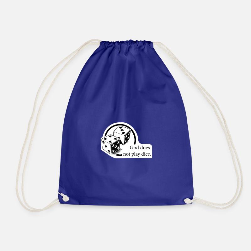 God does not play dice - Drawstring Bag - royal blue