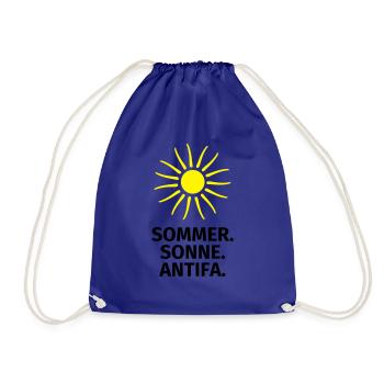 Sommer Sonne Antifa - Turnbeutel - Königsblau - Vorne