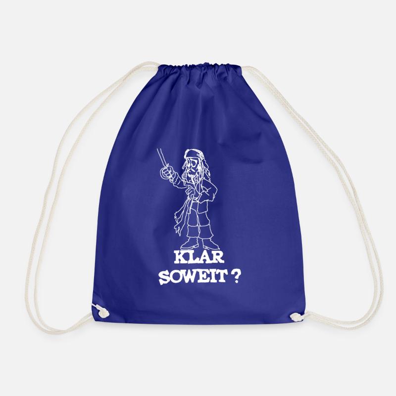 Pirate clear so far - Drawstring Bag - royal blue