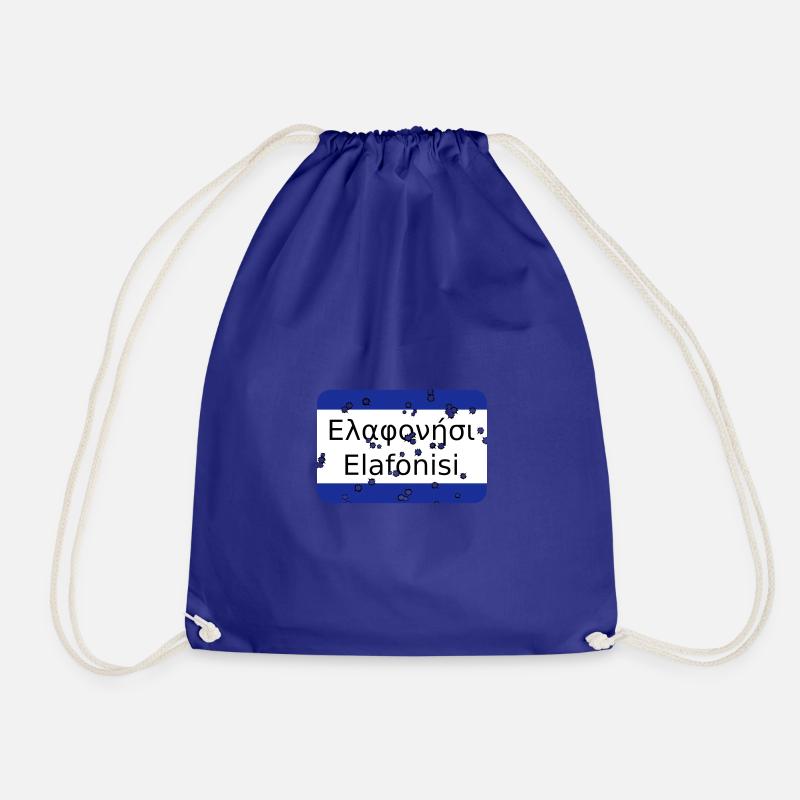 mg elafonisi - Drawstring Bag - royal blue