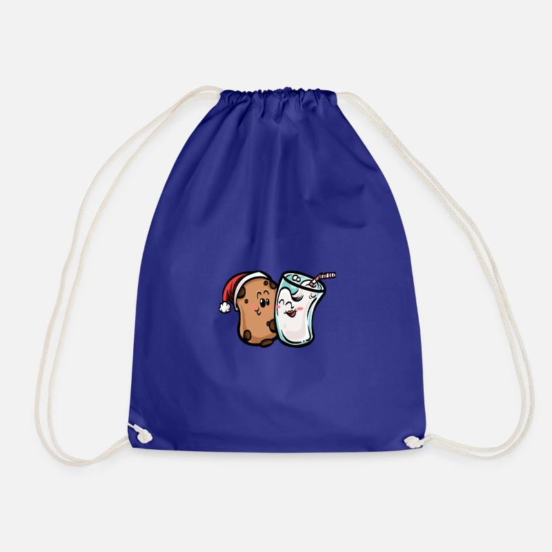 Cookie & Milk - Drawstring Bag - royal blue