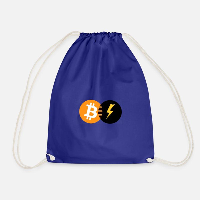 bitcoin lightning - Drawstring Bag - royal blue