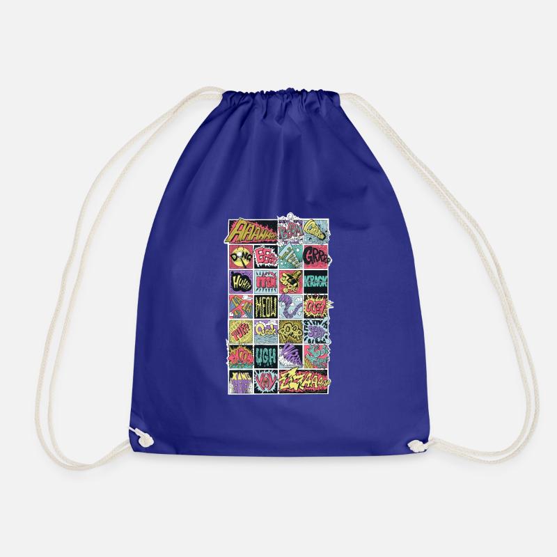 Onomatopoeia - Drawstring Bag - royal blue