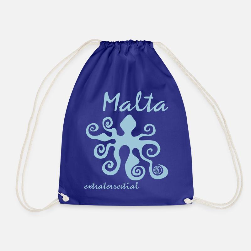 Malta octopus - Drawstring Bag - royal blue