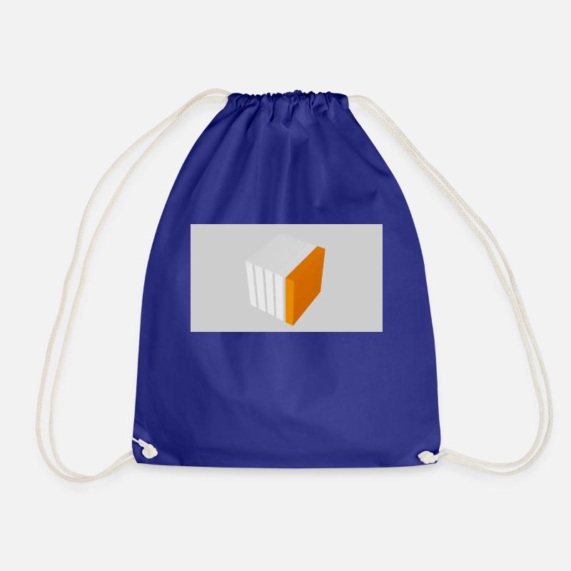 Splitting cube orange - Drawstring Bag - royal blue