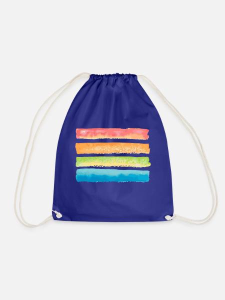 Regenbogen Drop - Turnbeutel - Königsblau
