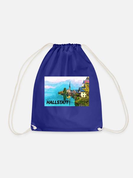Hallstatt künstlerisch - Turnbeutel - Königsblau
