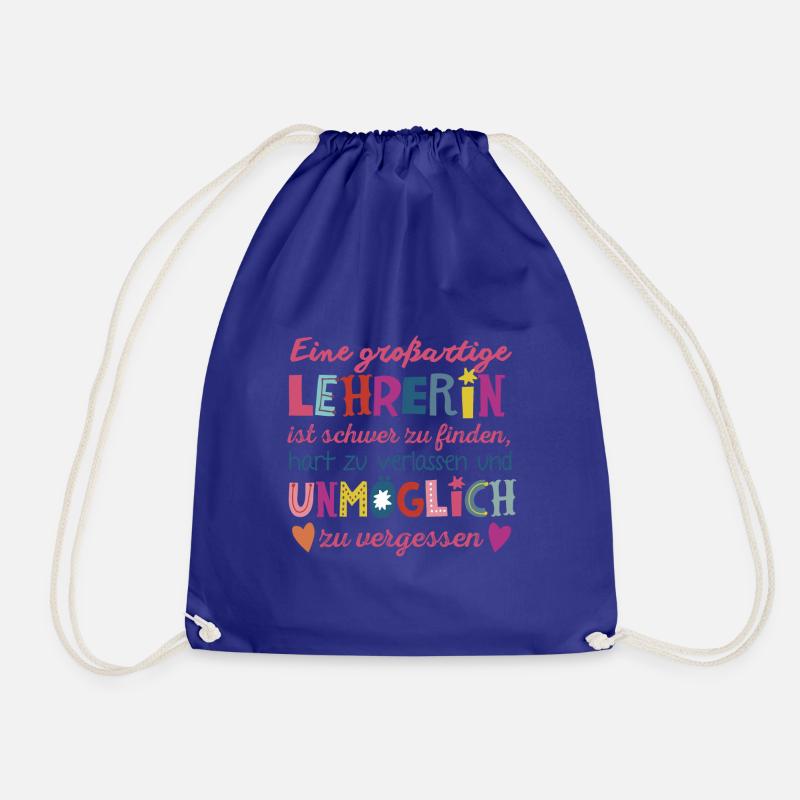 Großartige Lehrerin - Turnbeutel - Königsblau