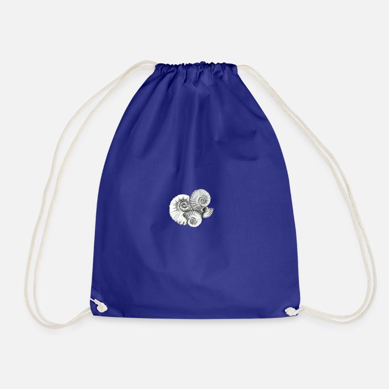 Ammonites - Drawstring Bag - royal blue
