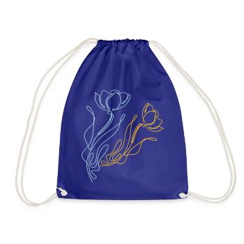 deux fleurs - Sac de sport léger - bleu roi - Devant