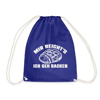 Ich geh backen - Brot backen - Turnbeutel - Königsblau - Vorne