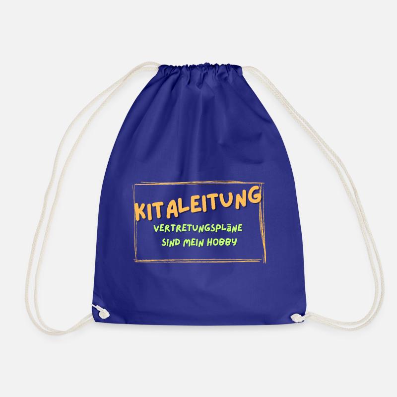 Kitaleitung liebt Vertretungspläne - Turnbeutel - Königsblau