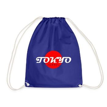 Tokyo RedWhite - Drawstring Bag - royal blue - Front
