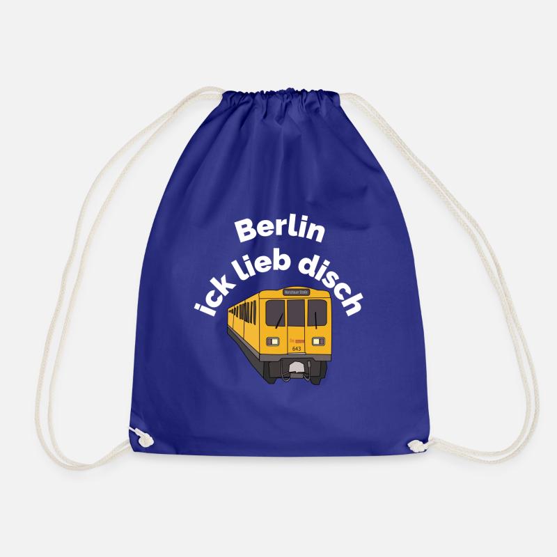 Berlin ick dear - Drawstring Bag - royal blue