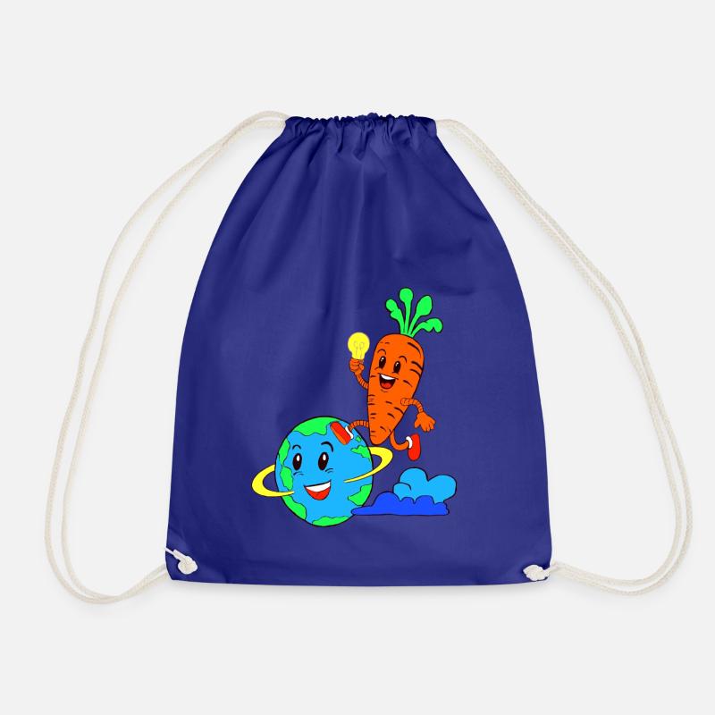 Earth - Drawstring Bag - royal blue