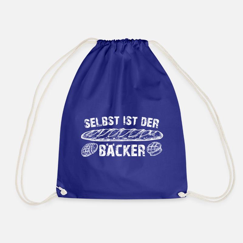 Selbst ist der Bäcker - Brot backen - Turnbeutel - Königsblau