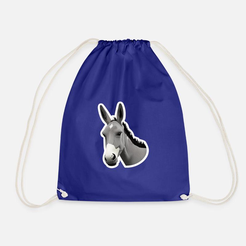 Donkey Keyboard Adventure - Drawstring Bag - royal blue