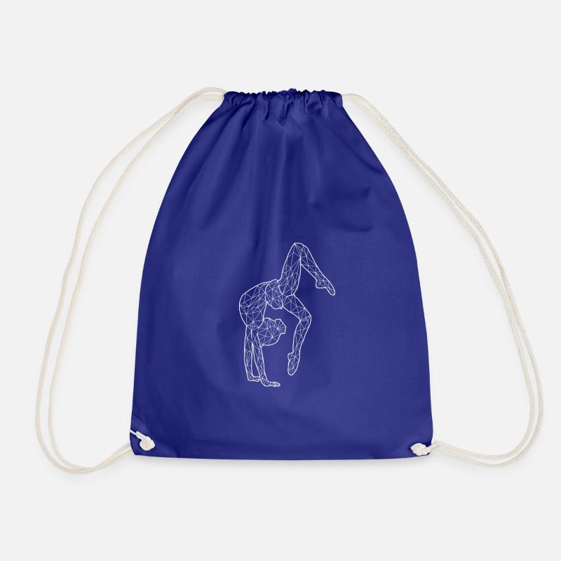 Gymnastics Scorpion Handstand white - Drawstring Bag - royal blue