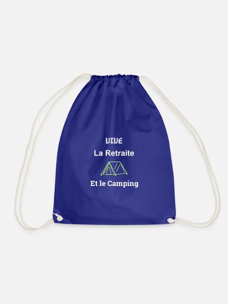 Long live Retirement and Camping - Drawstring Bag - royal blue