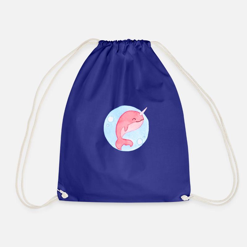 Cute Baby Whale - Drawstring Bag - royal blue