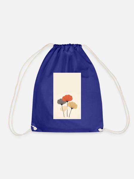 Ginkgo - Drawstring Bag - royal blue
