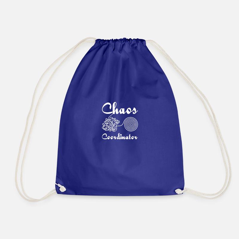 chaos coordinator - Drawstring Bag - royal blue