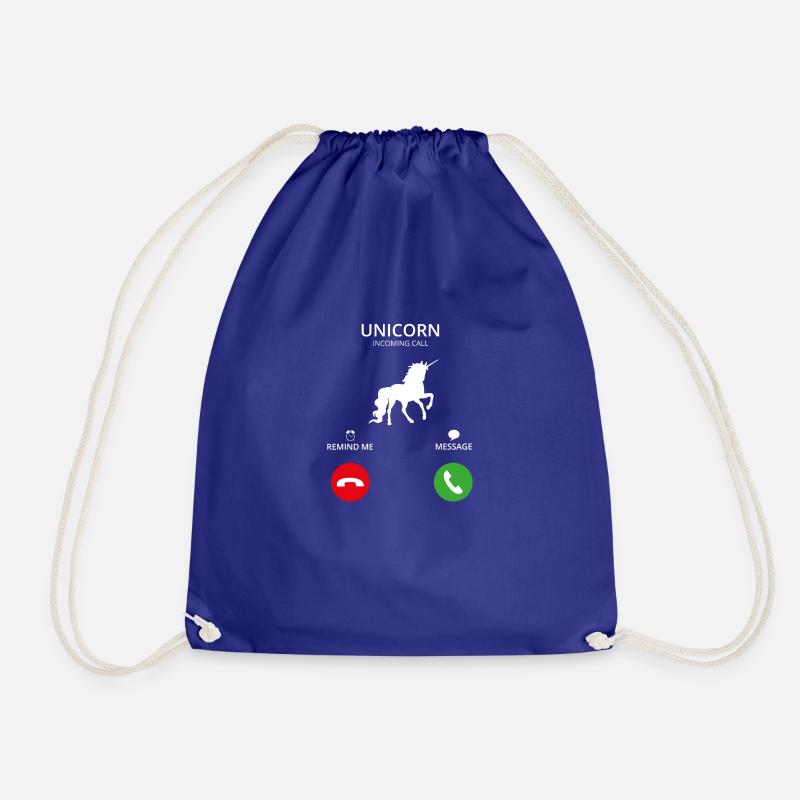 Call Mobile Call unicorn unicorn queen - Drawstring Bag - royal blue