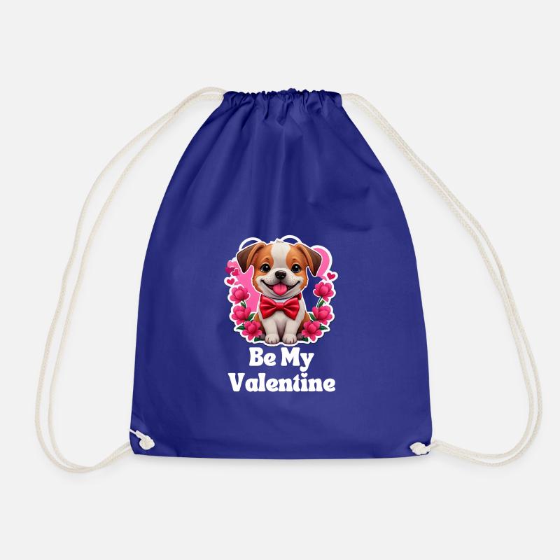 Be My Valentine - Drawstring Bag - royal blue