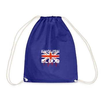 deutsch blood,flagge,england,u.k, england - Drawstring Bag - royal blue - Front