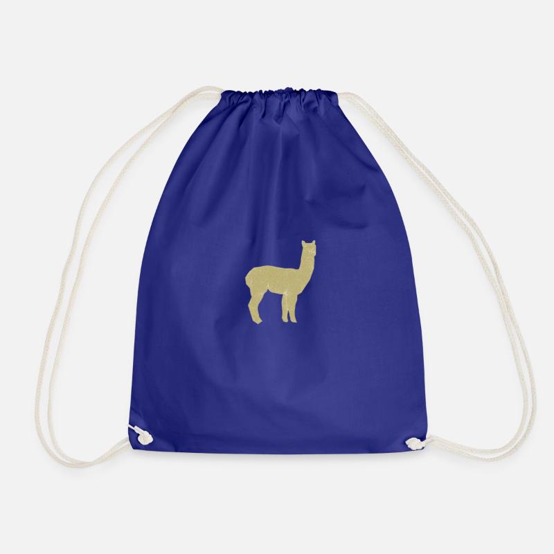 Alpaca - Drawstring Bag - royal blue