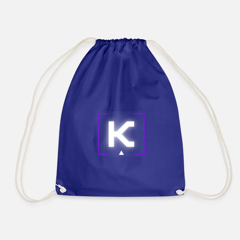 Letter "K" - Drawstring Bag - royal blue