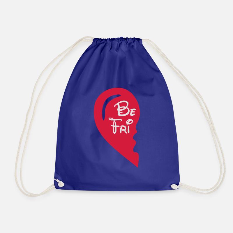best_friends_left_mickey - Drawstring Bag - royal blue